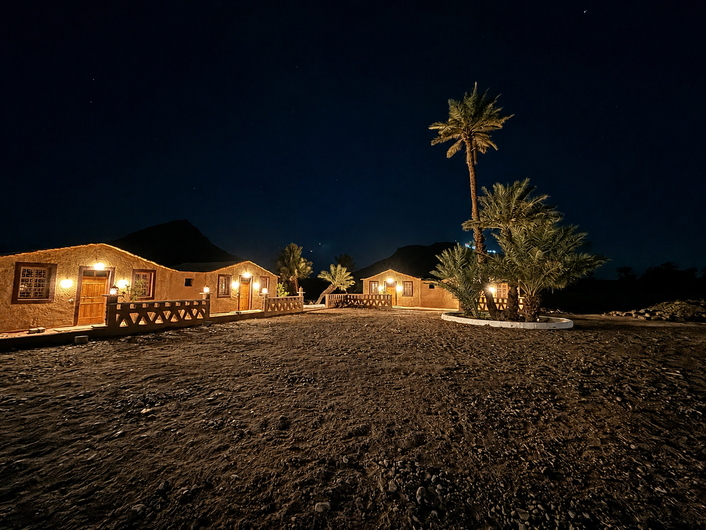 Zagora desert camp at Taragalte Park with rooms, bungalows and camping pitches near M'hamid, Morocco